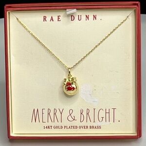 Rae Dunn - 4/$98 - ‘Merry & Bright’ necklace. 16+2”. NWT